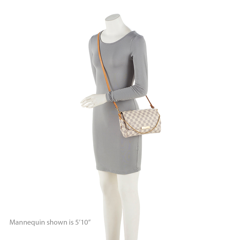 Louis Vuitton Damier Azur Favorite MM Shoulder Bag (SHF-20306)