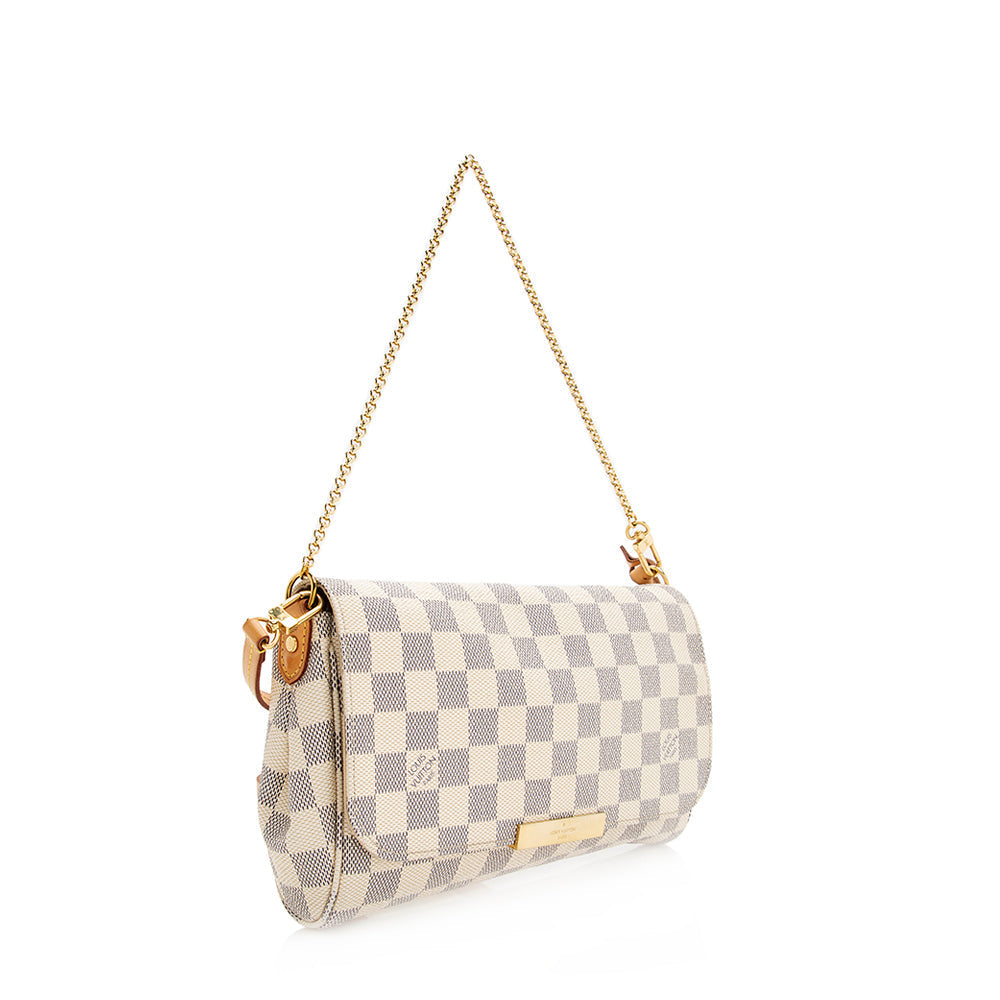 Louis Vuitton Damier Azur Favorite MM Shoulder Bag (SHF-20306)