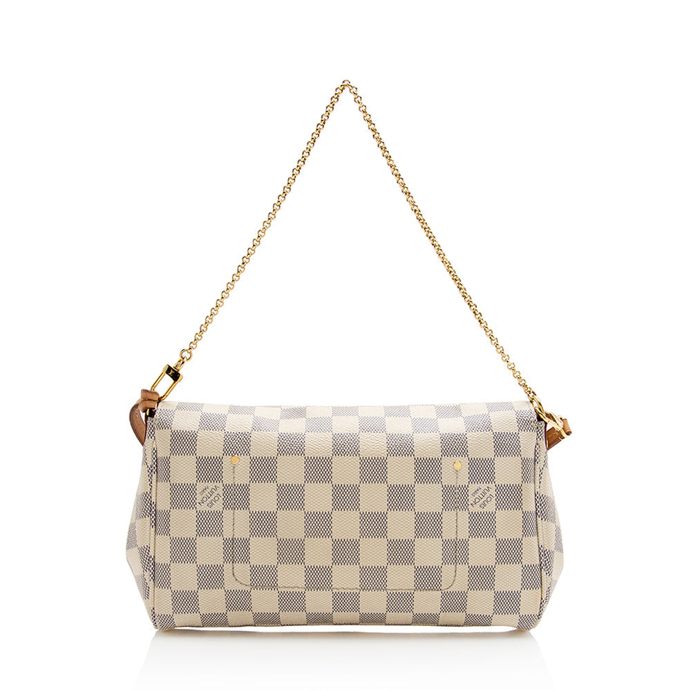 Louis Vuitton Damier Azur Favorite MM Shoulder Bag (SHF-22009)