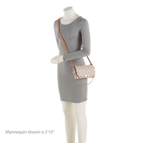 Louis Vuitton Damier Azur Favorite MM Shoulder Bag (SHF-Qu1qkL)