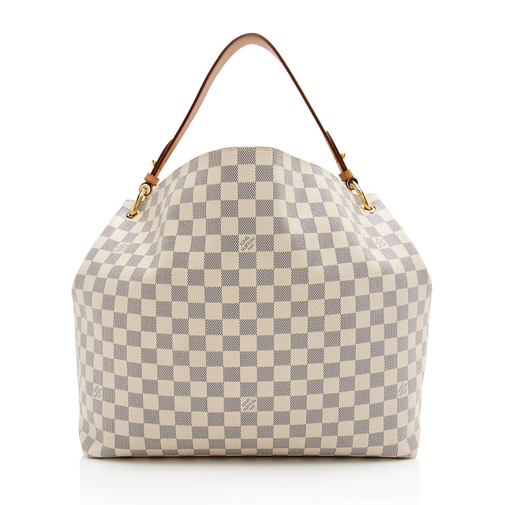 Louis Vuitton Damier Azur Graceful MM Hobo (SHF-21753)