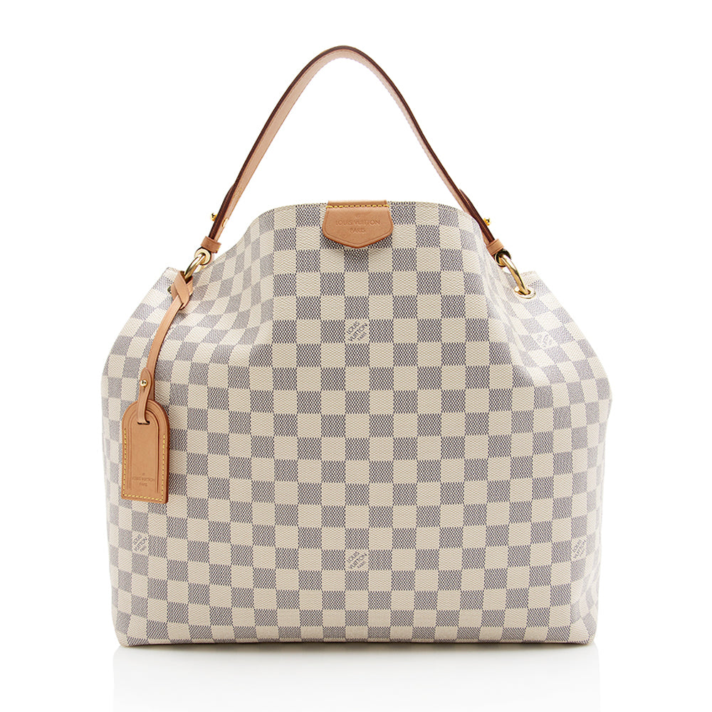 Louis Vuitton Damier Azur Graceful MM Hobo (SHF-21753)
