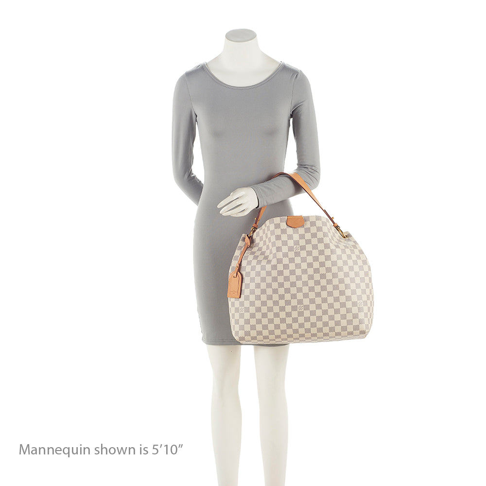 Louis Vuitton Damier Azur Graceful MM Hobo (SHF-21753)