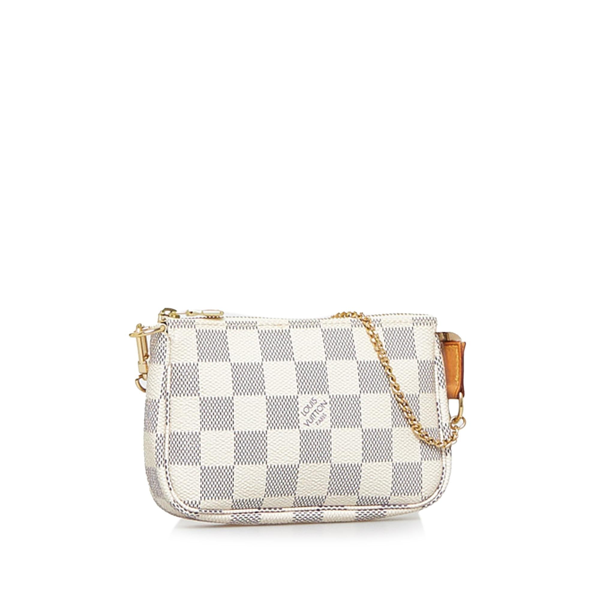Louis Vuitton Damier Azur Mini Pochette Accessoire (SHG-7ah3SS)