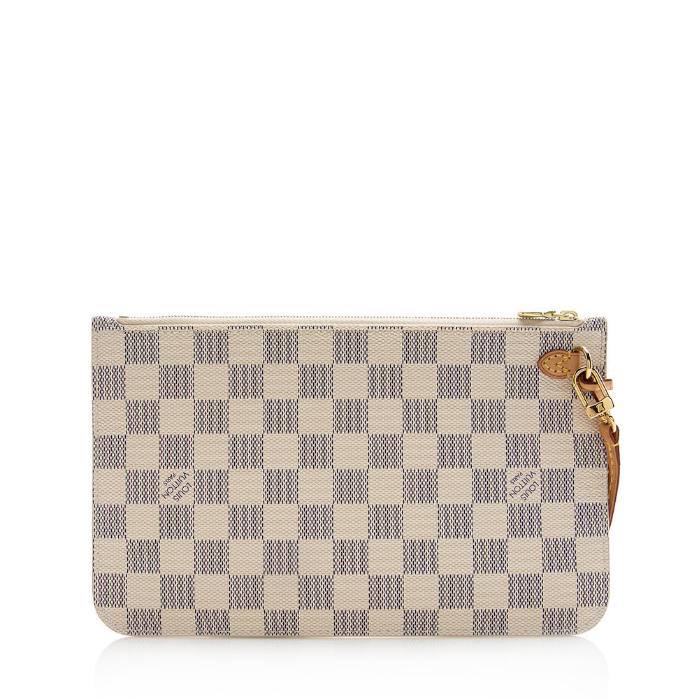 Louis Vuitton Damier Azur Neverfull MM Pochette (SHF-21590)