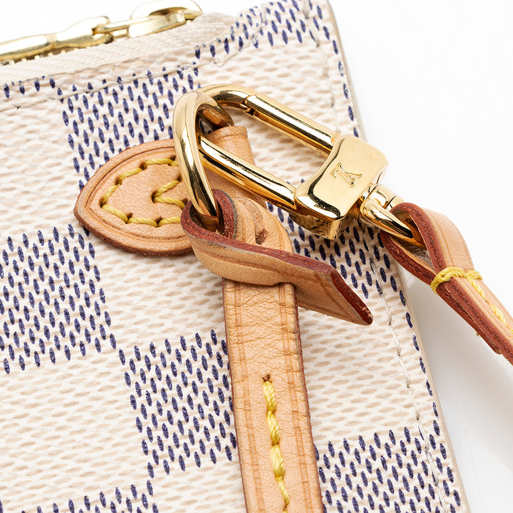 Louis Vuitton Damier Azur Neverfull MM Pochette (SHF-21590)