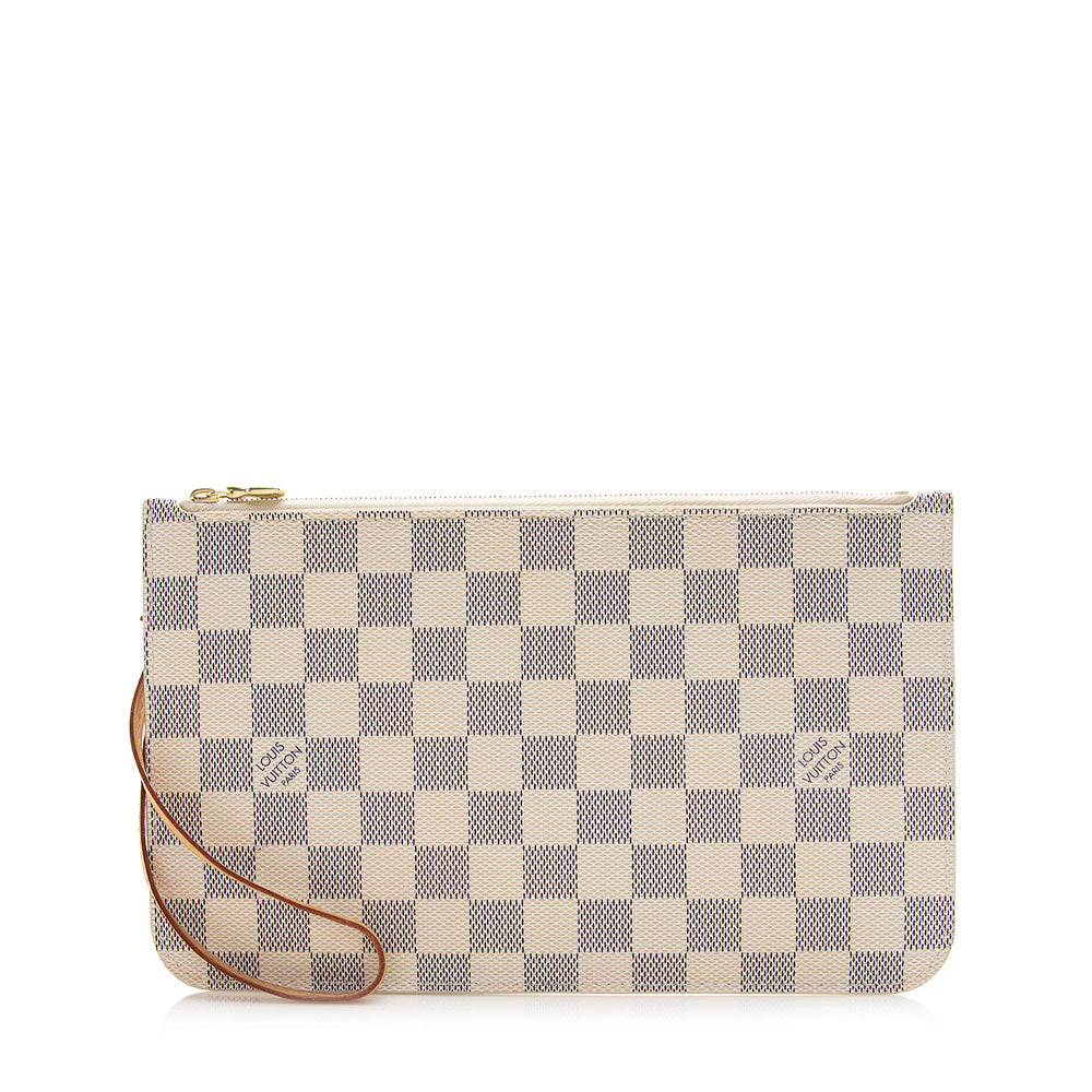 Louis Vuitton Damier Azur Neverfull MM Pochette (SHF-21590)