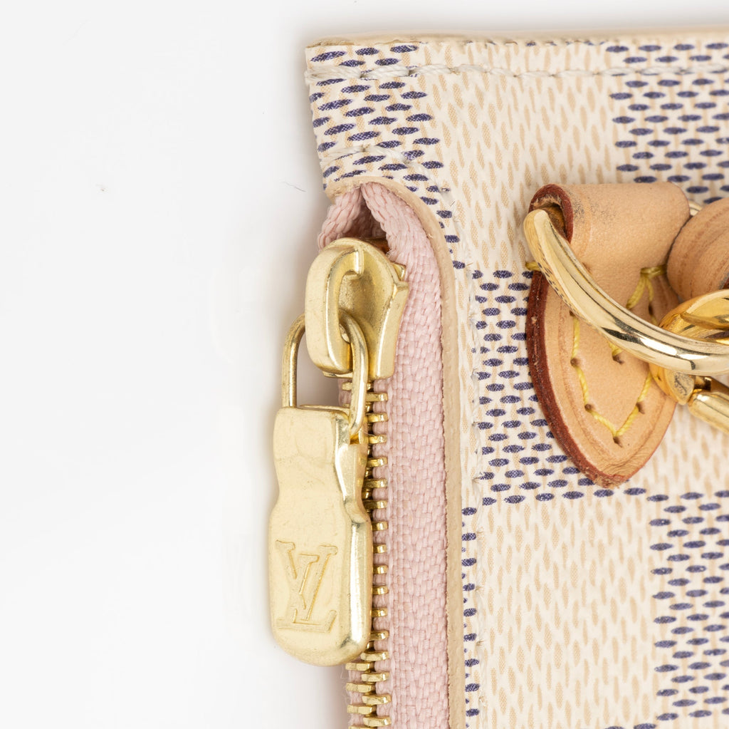 Louis Vuitton Damier Azur Neverfull MM Pochette (SHF-23938)