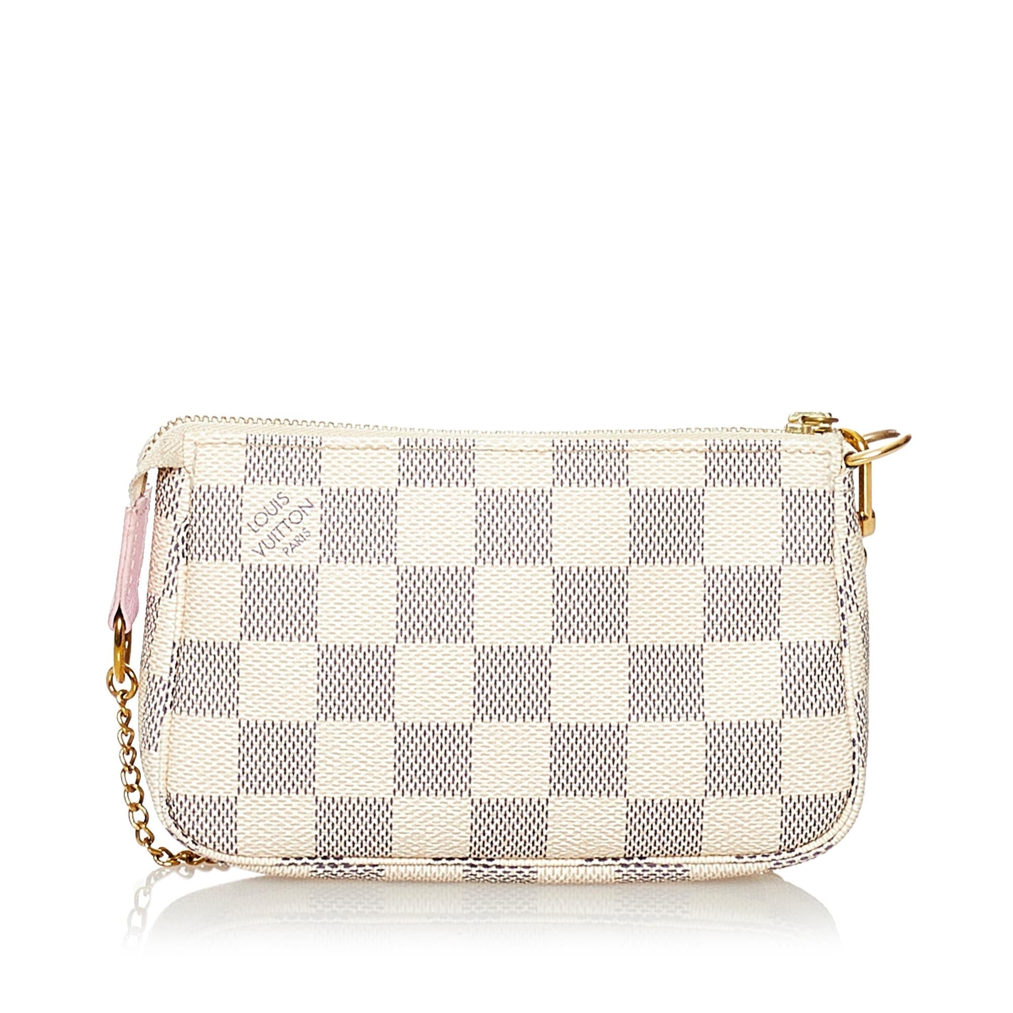 Louis Vuitton Damier Azur Pochette Accessories Illustre Transatlantic (SHG-37819)