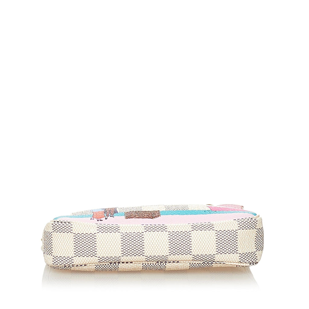 Louis Vuitton Damier Azur Pochette Accessories Illustre Transatlantic (SHG-37819)