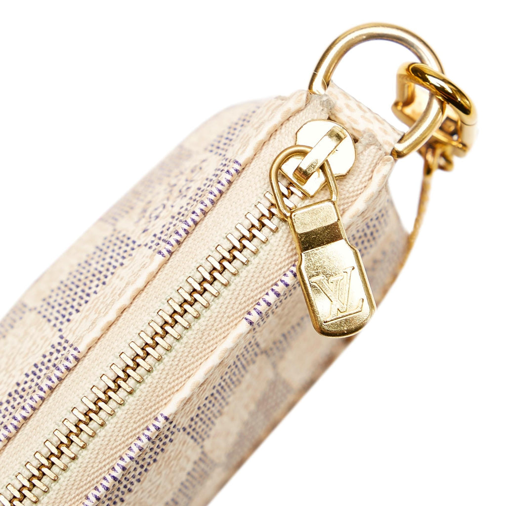 Louis Vuitton Damier Azur Pochette Accessories Illustre Transatlantic (SHG-37819)