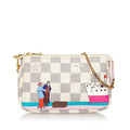 Louis Vuitton Damier Azur Pochette Accessories Illustre Transatlantic (SHG-37819)