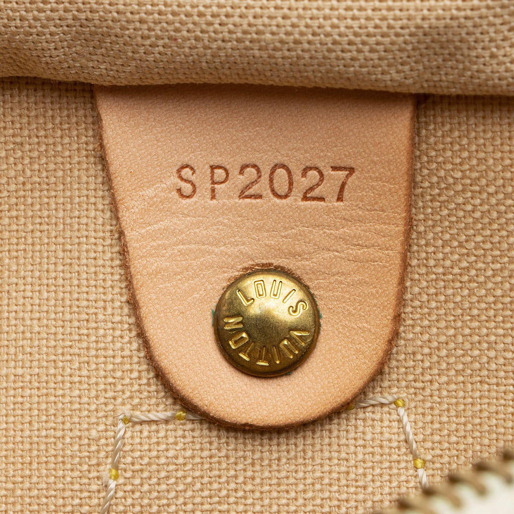 Louis Vuitton Damier Azur Speedy 25 Satchel (SHF-DkbmcQ)