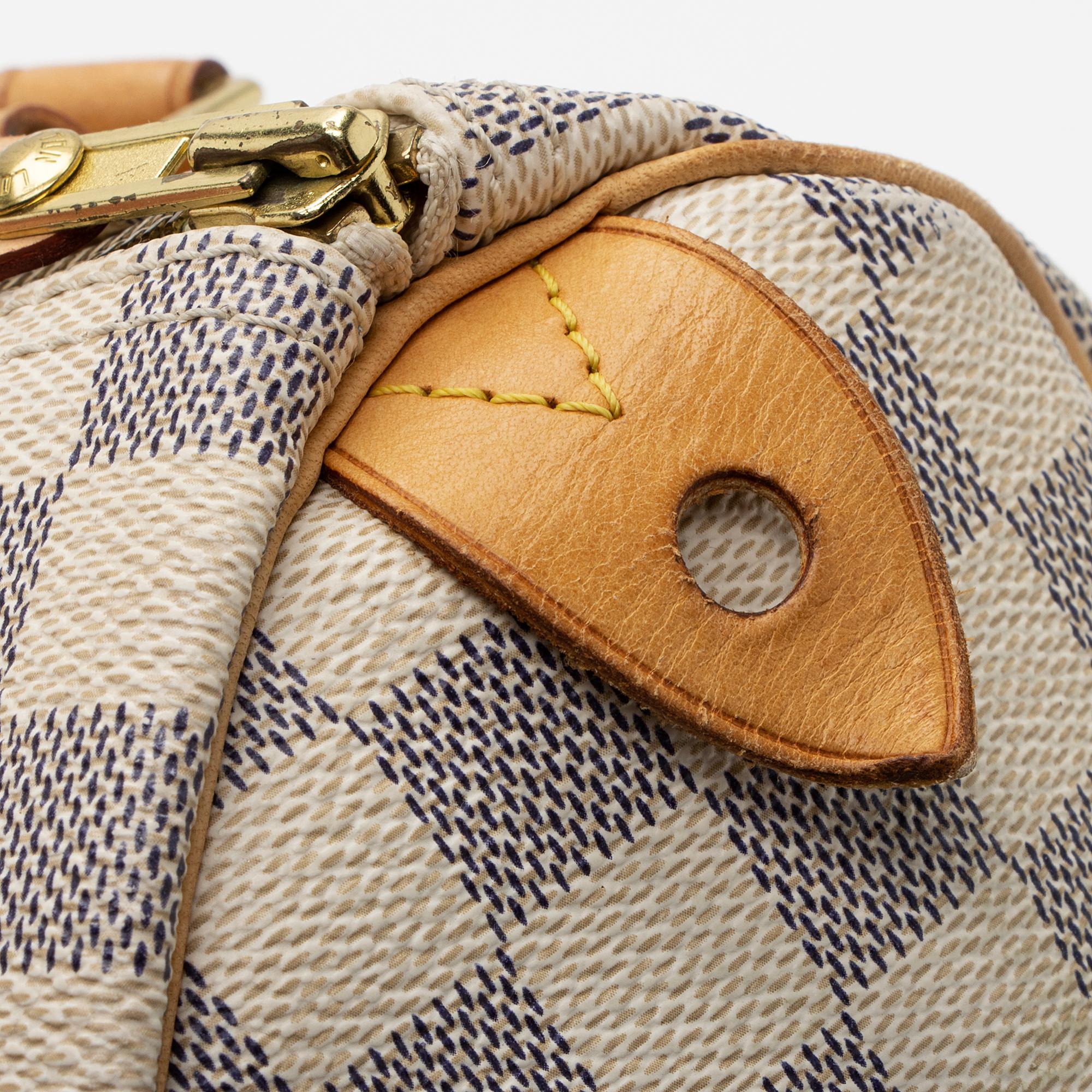 Louis Vuitton Damier Azur Speedy 25 Satchel (SHF-DkbmcQ)