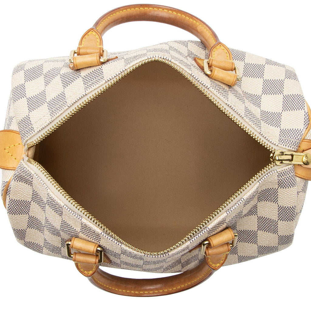Louis Vuitton Damier Azur Speedy 25 Satchel (SHF-DkbmcQ)