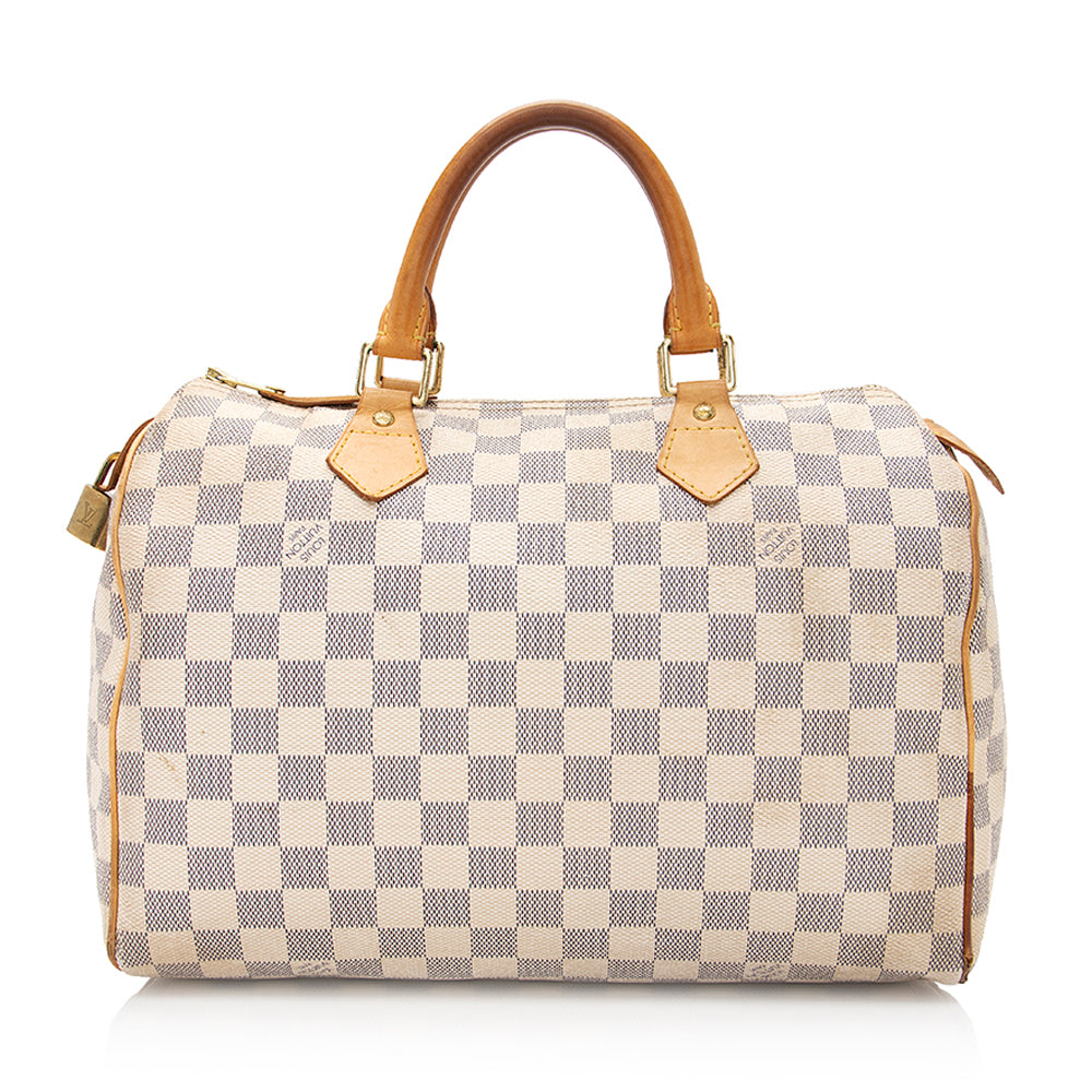 Louis Vuitton Damier Azur Speedy 30 Satchel - FINAL SALE (SHF-20474)