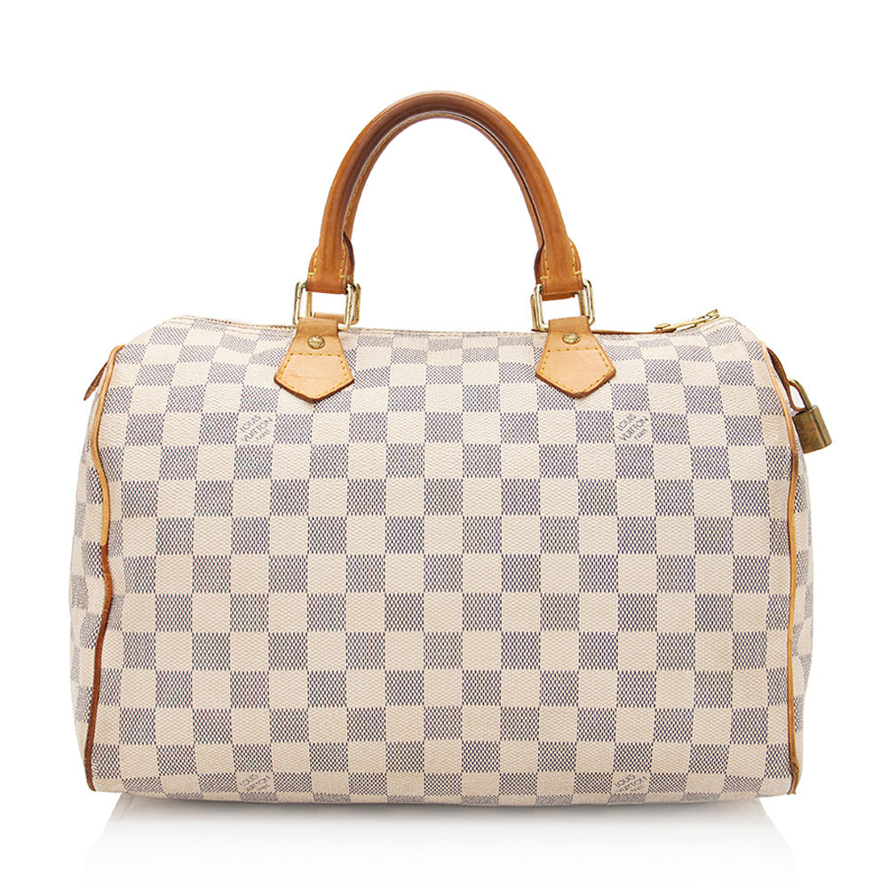 Louis Vuitton Damier Azur Speedy 30 Satchel - FINAL SALE (SHF-20474)