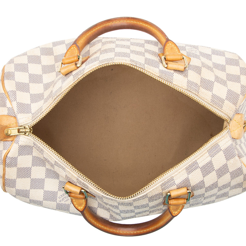 Louis Vuitton Damier Azur Speedy 30 Satchel - FINAL SALE (SHF-20474)