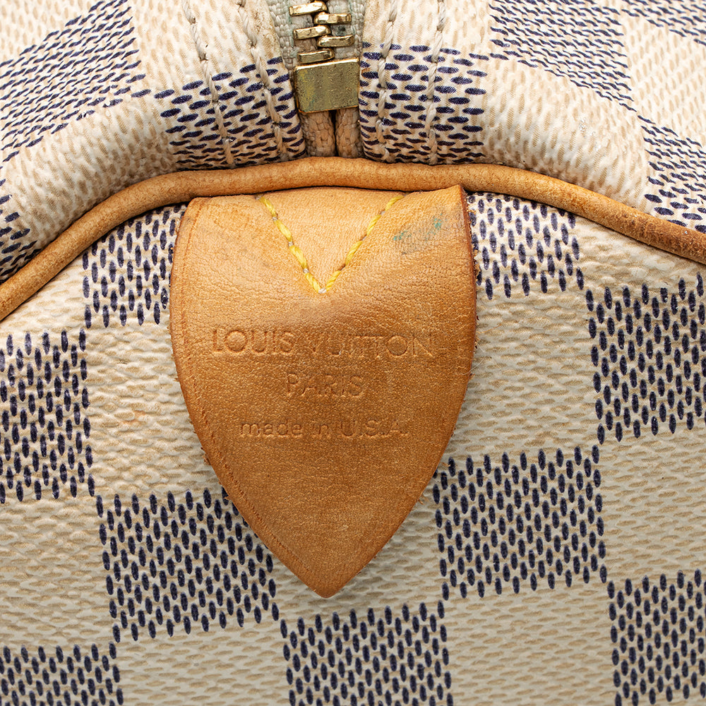 Louis Vuitton Damier Azur Speedy 30 Satchel - FINAL SALE (SHF-20474)