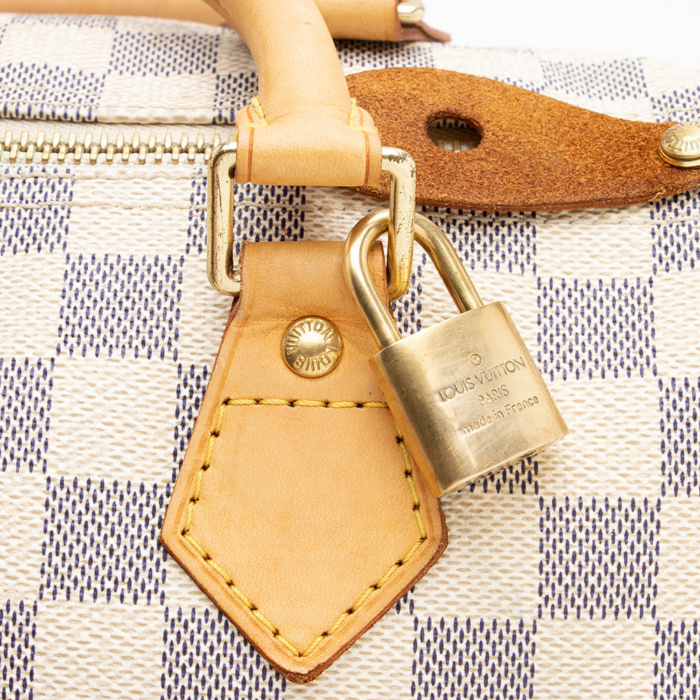 Louis Vuitton Damier Azur Speedy 30 Satchel (SHF-15538)