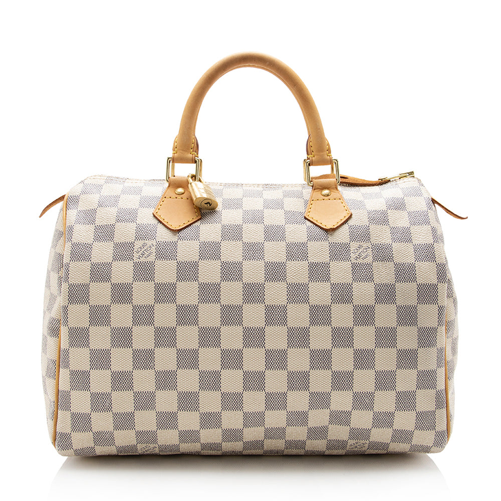 Louis Vuitton Damier Azur Speedy 30 Satchel (SHF-15538)