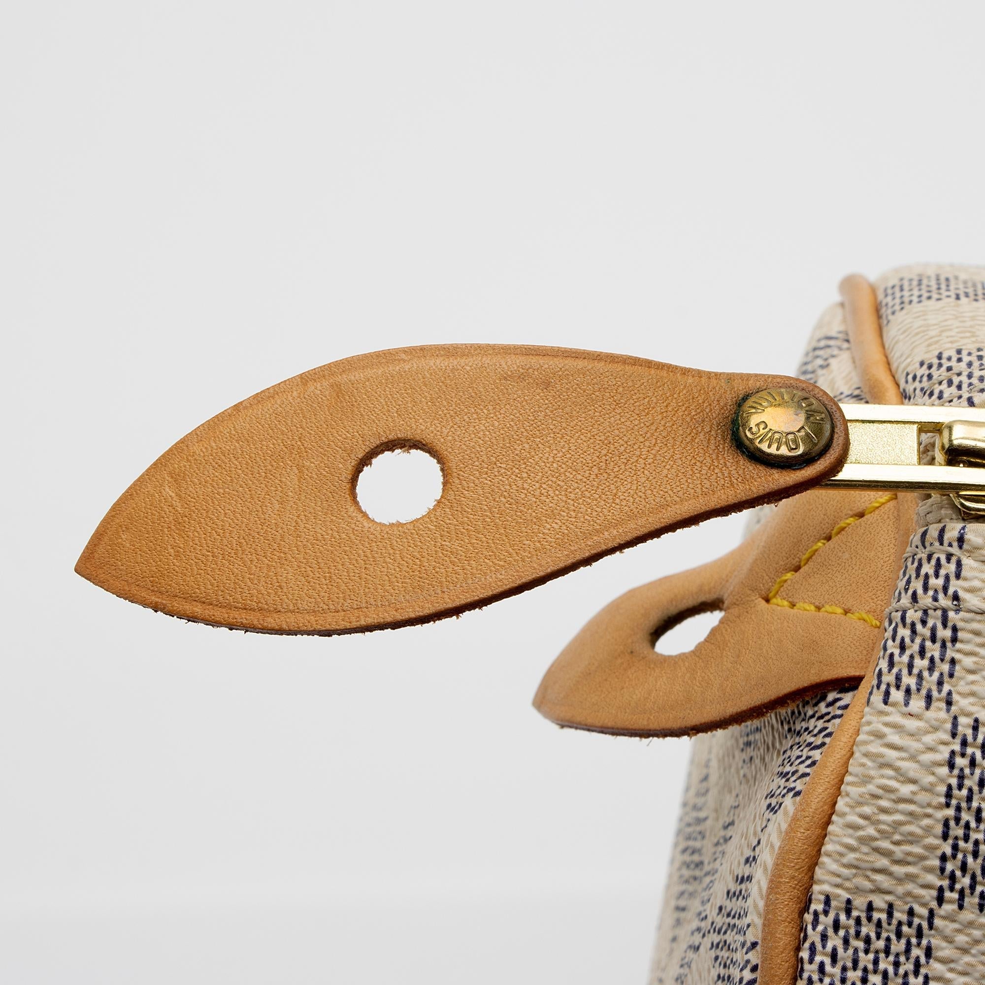 Louis Vuitton Damier Azur Speedy 30 Satchel (SHF-9hFguI)