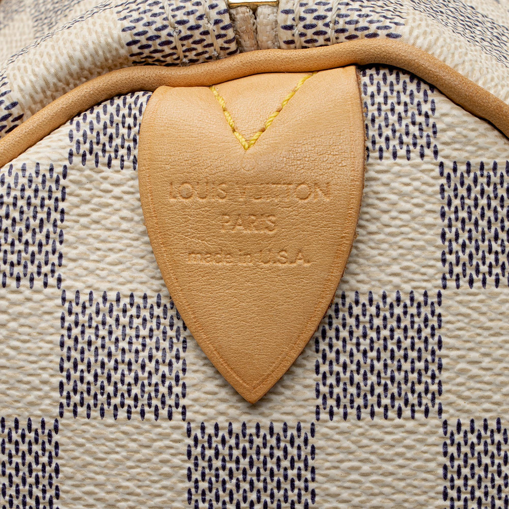 Louis Vuitton Damier Azur Speedy 30 Satchel (SHF-9hFguI)