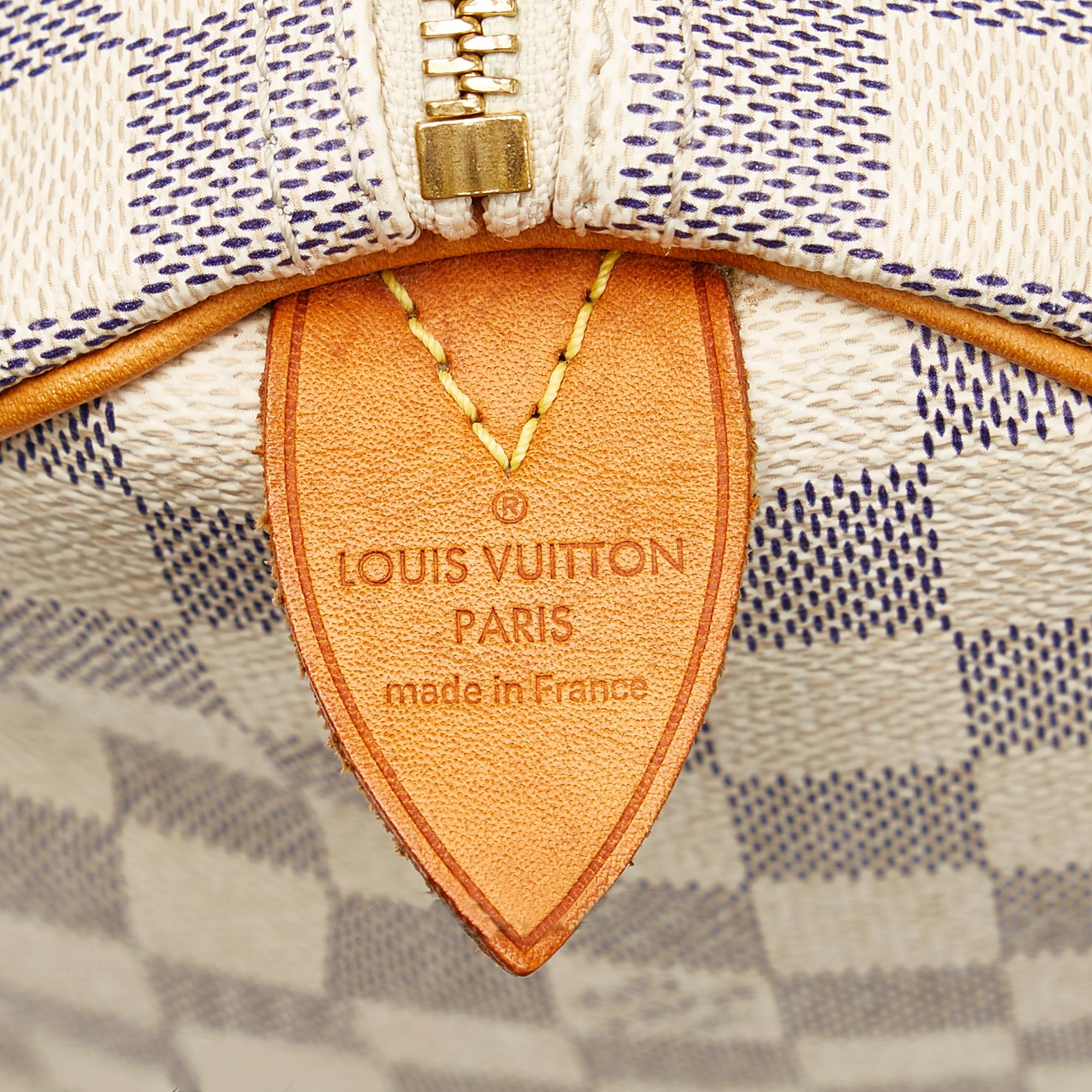 Louis Vuitton Damier Azur Speedy Bandouliere 25 (SHG-37850)