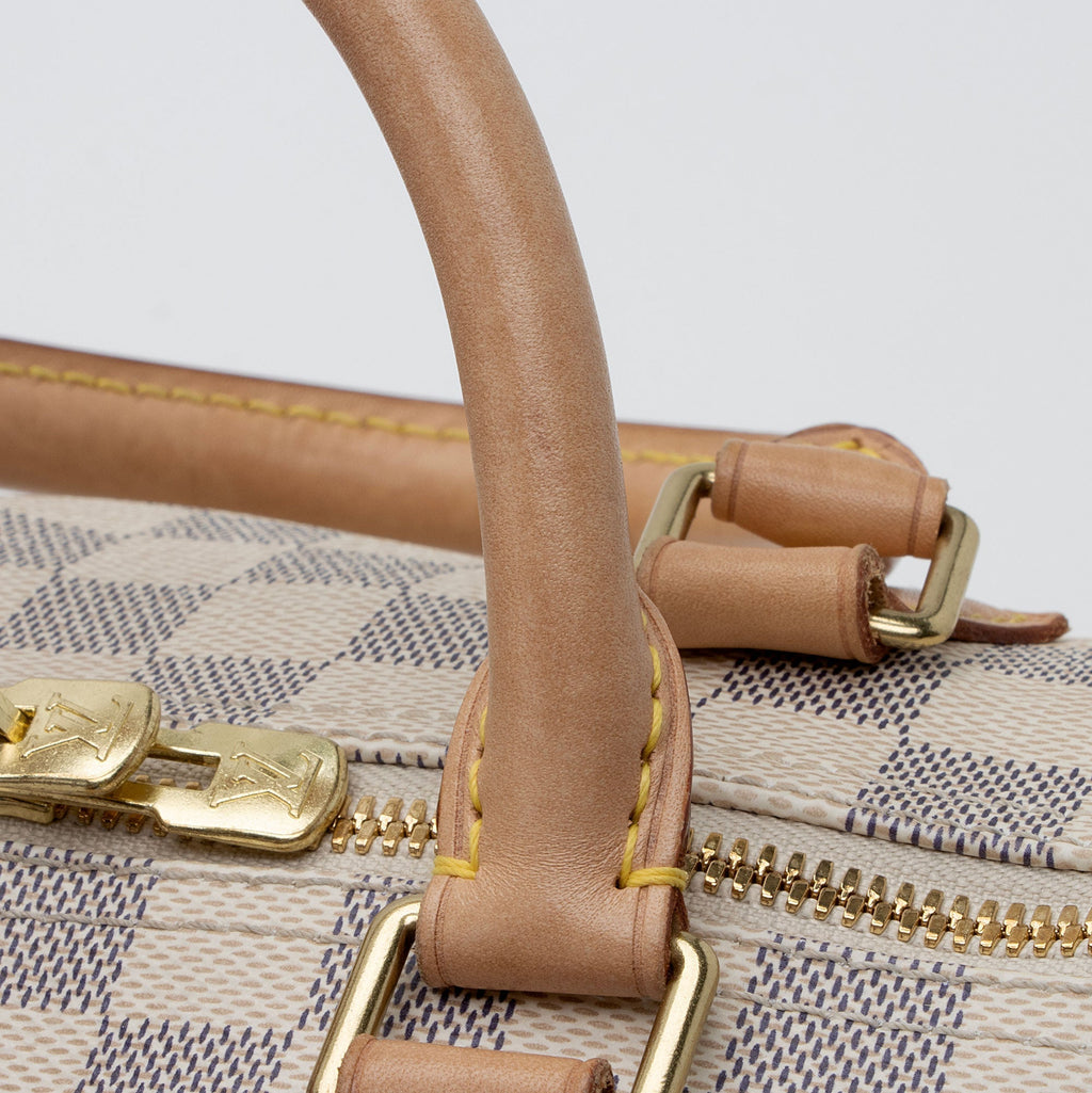 Louis Vuitton Damier Azur Speedy Bandouliere 30 Satchel (SHF-f3mAUf)