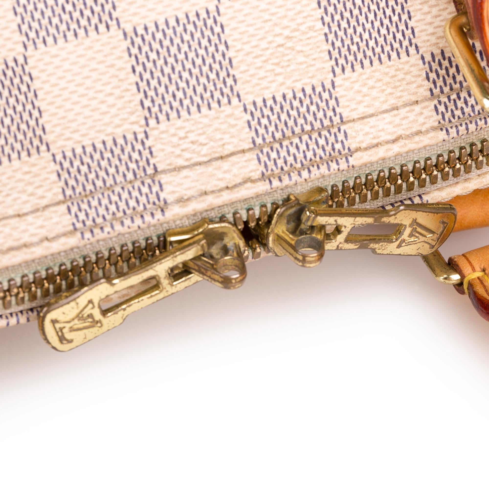 Louis Vuitton Damier Azur Speedy Bandouliere 30 (SHG-37680)