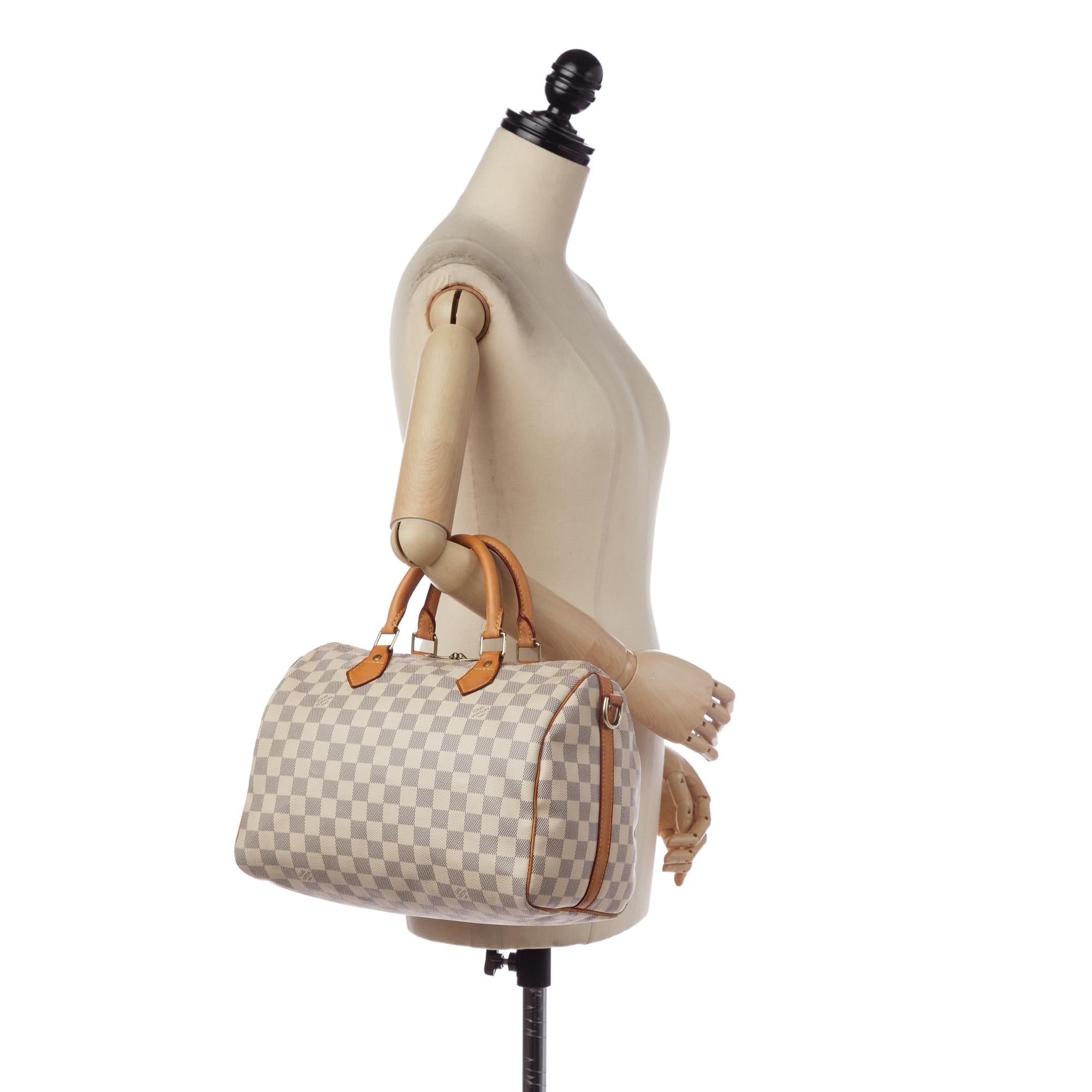 Louis Vuitton Damier Azur Speedy Bandouliere 30 (SHG-37680)