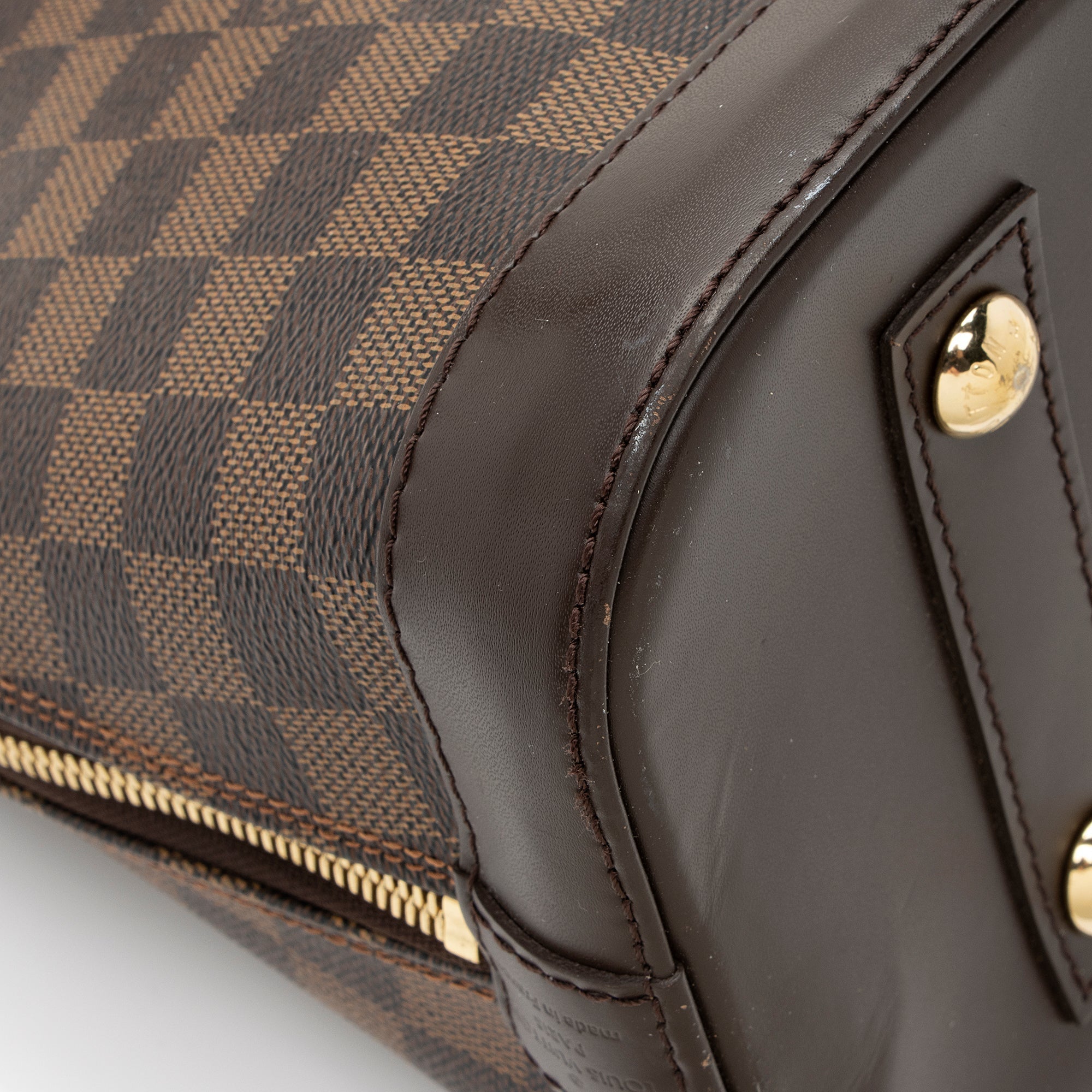 Louis Vuitton Damier Ebene Alma PM Satchel (SHF-C6OmV8)
