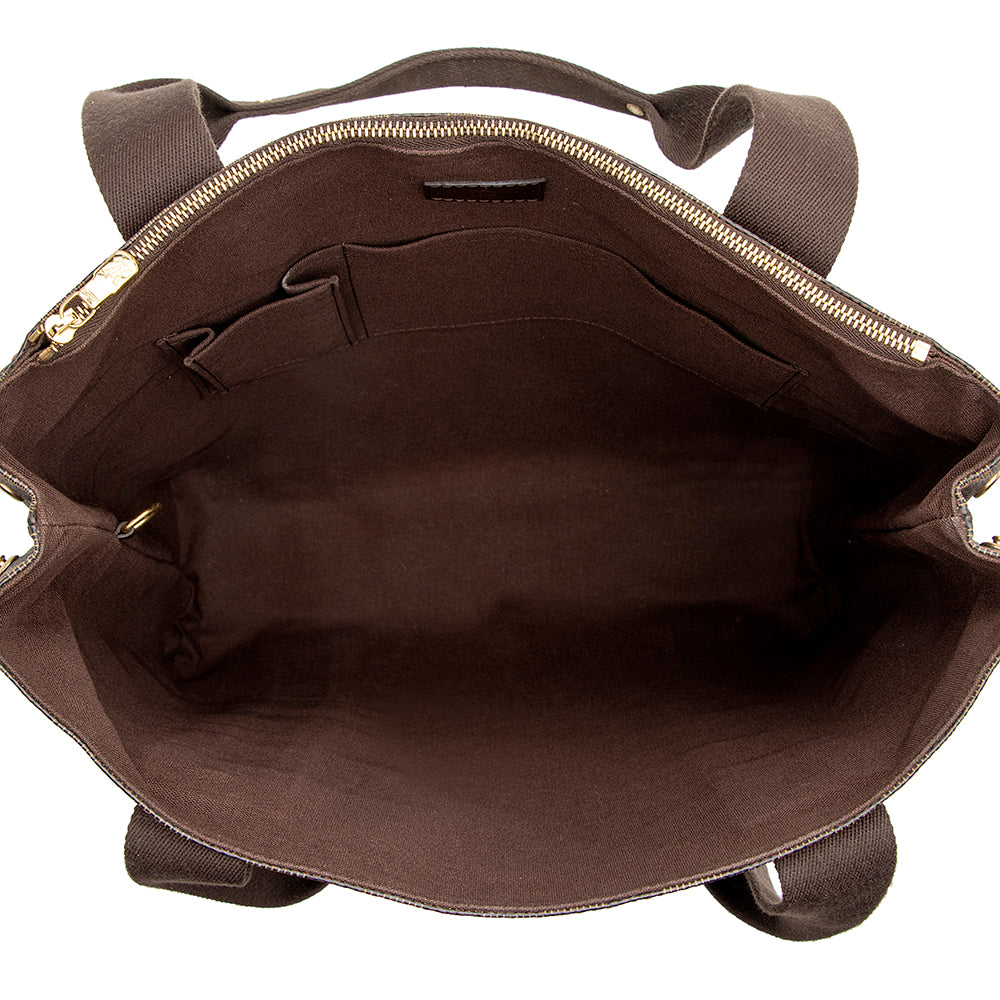 Louis Vuitton Damier Ebene Cabas Beaubourg Tote (SHF-21693)