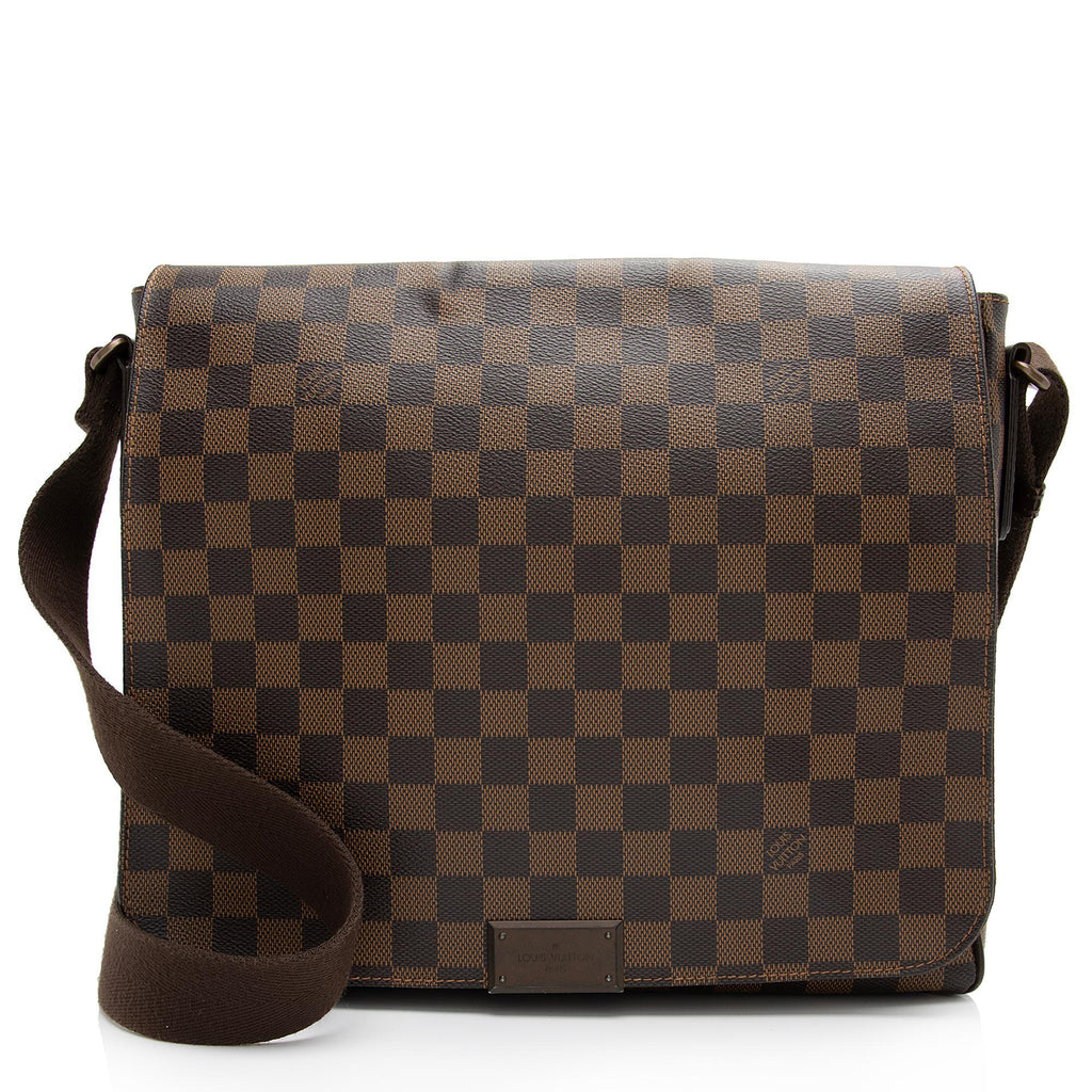 Louis Vuitton Damier Ebene District MM Messenger Bag (SHF-i4IBEL)