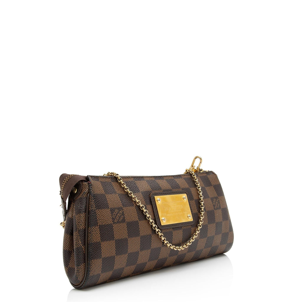 Louis Vuitton Damier Ebene Eva Clutch - FINAL SALE (SHF-jspFTu)
