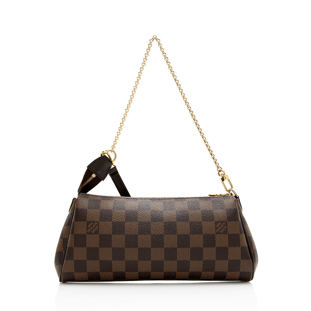 Louis Vuitton Damier Ebene Eva Clutch (SHF-21588)