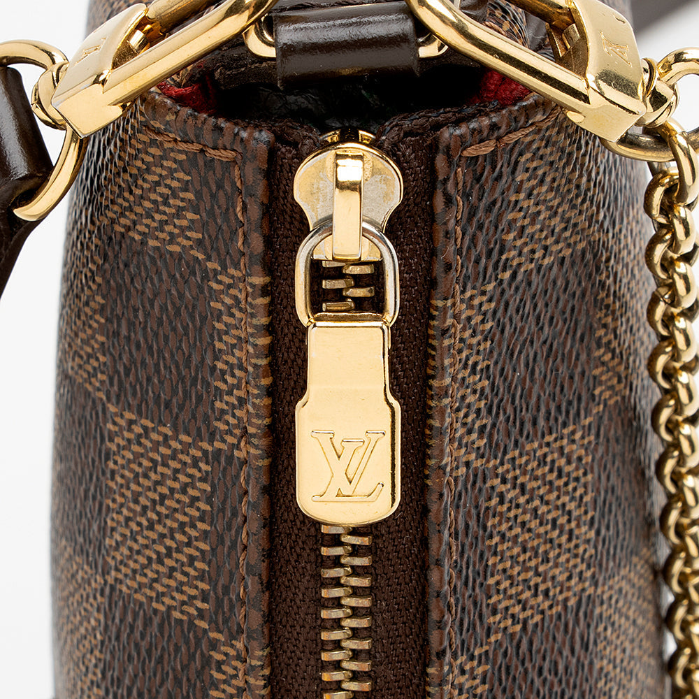 Louis Vuitton Damier Ebene Eva Clutch (SHF-21588)