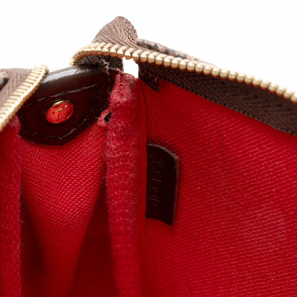 Louis Vuitton Damier Ebene Eva Clutch (SHF-21588)