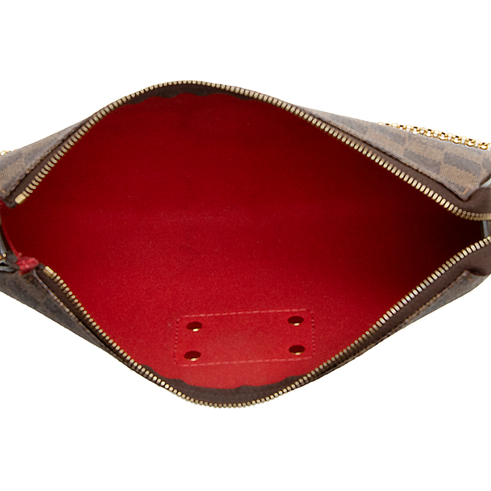 Louis Vuitton Damier Ebene Eva Clutch (SHF-21588)