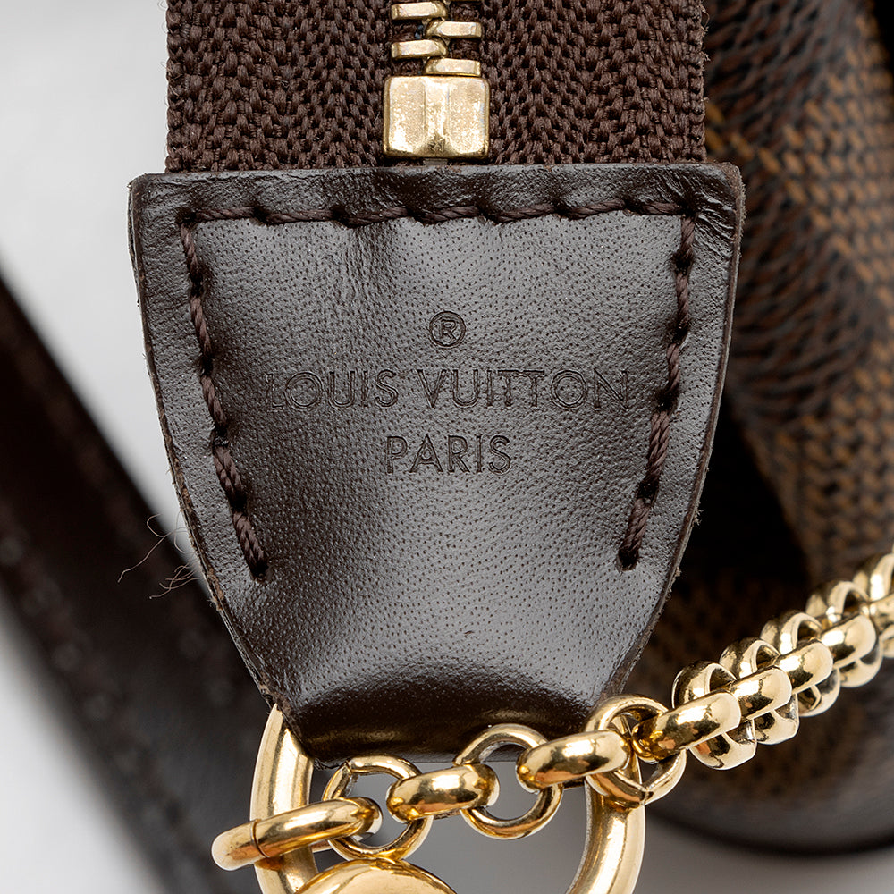 Louis Vuitton Damier Ebene Eva Clutch (SHF-21588)