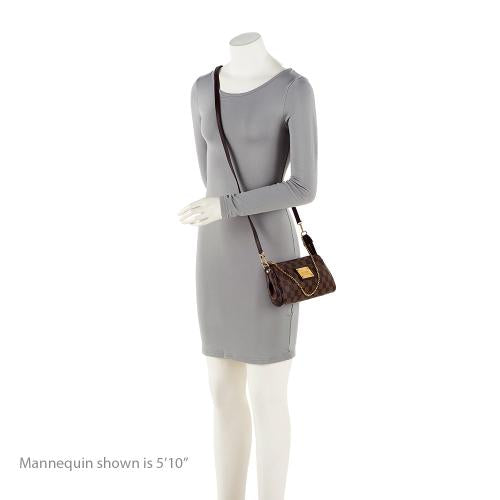 Louis Vuitton Damier Ebene Eva Clutch (SHF-21588)