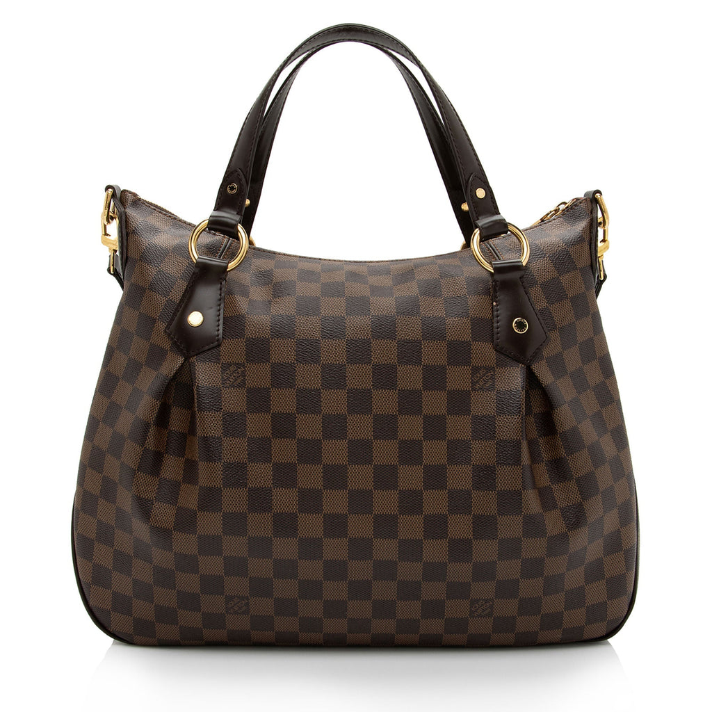 Louis Vuitton Damier Ebene Evora MM Shoulder Bag (SHF-wDevBc)