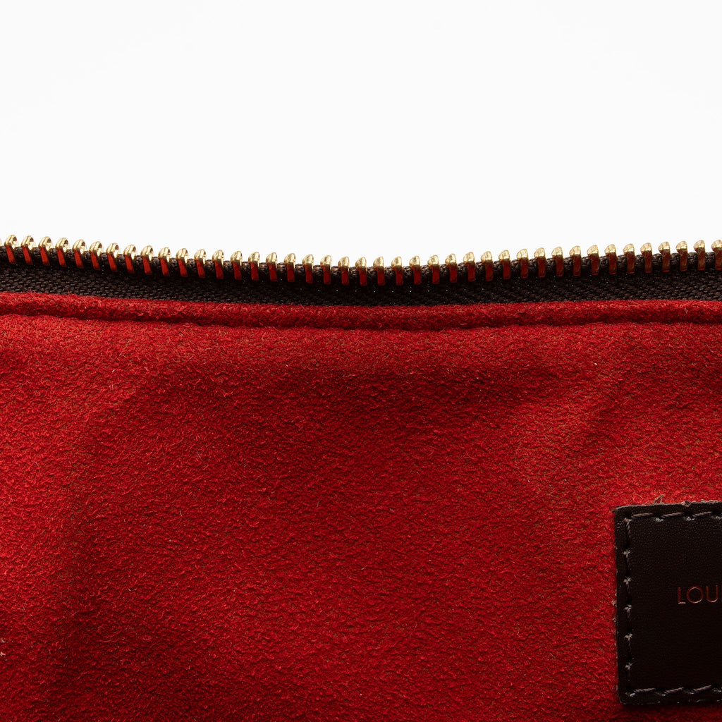 Louis Vuitton Damier Ebene Evora MM Shoulder Bag (SHF-wDevBc)