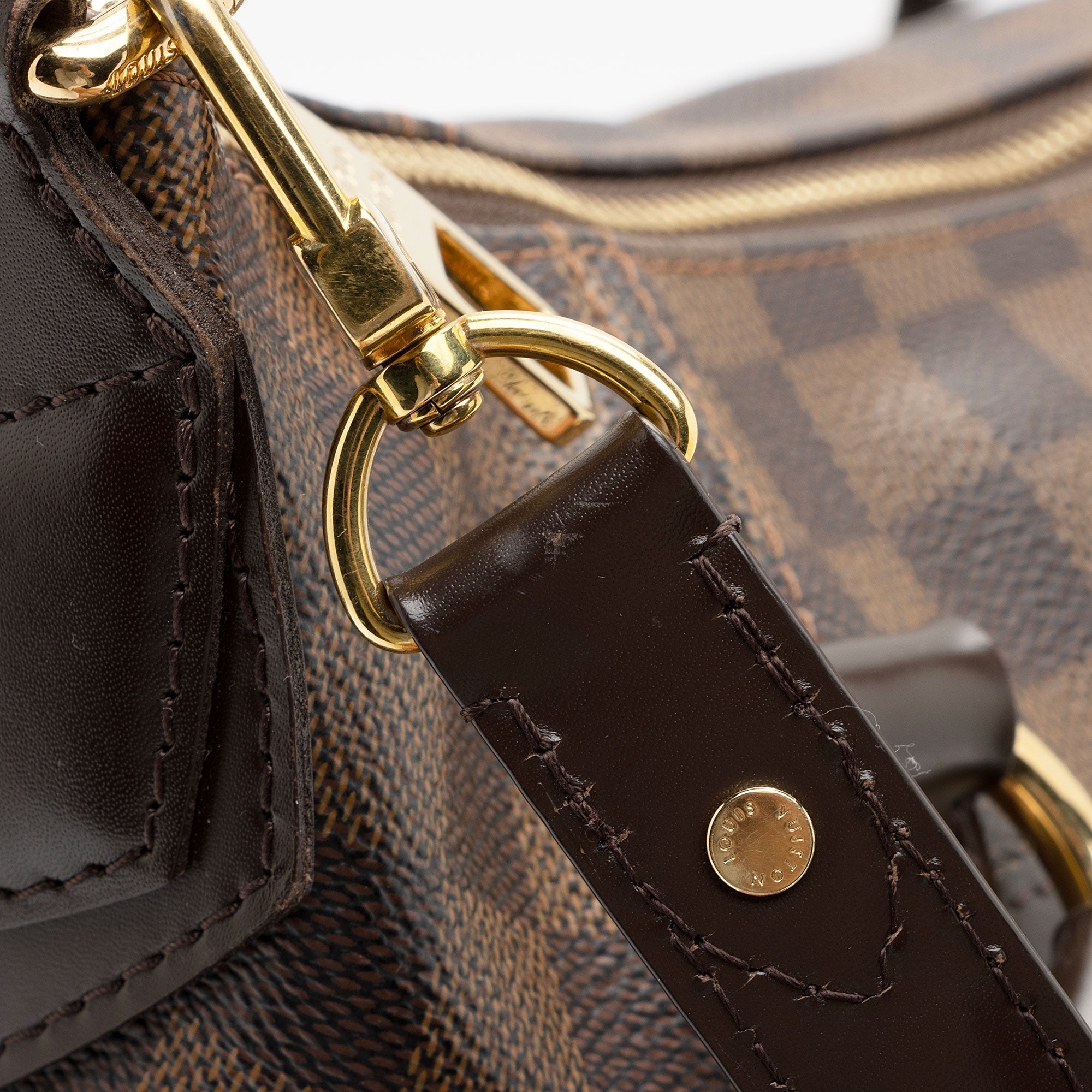 Louis Vuitton Damier Ebene Evora MM Shoulder Bag (SHF-wDevBc)