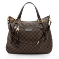 Louis Vuitton Damier Ebene Evora MM Shoulder Bag (SHF-wDevBc)