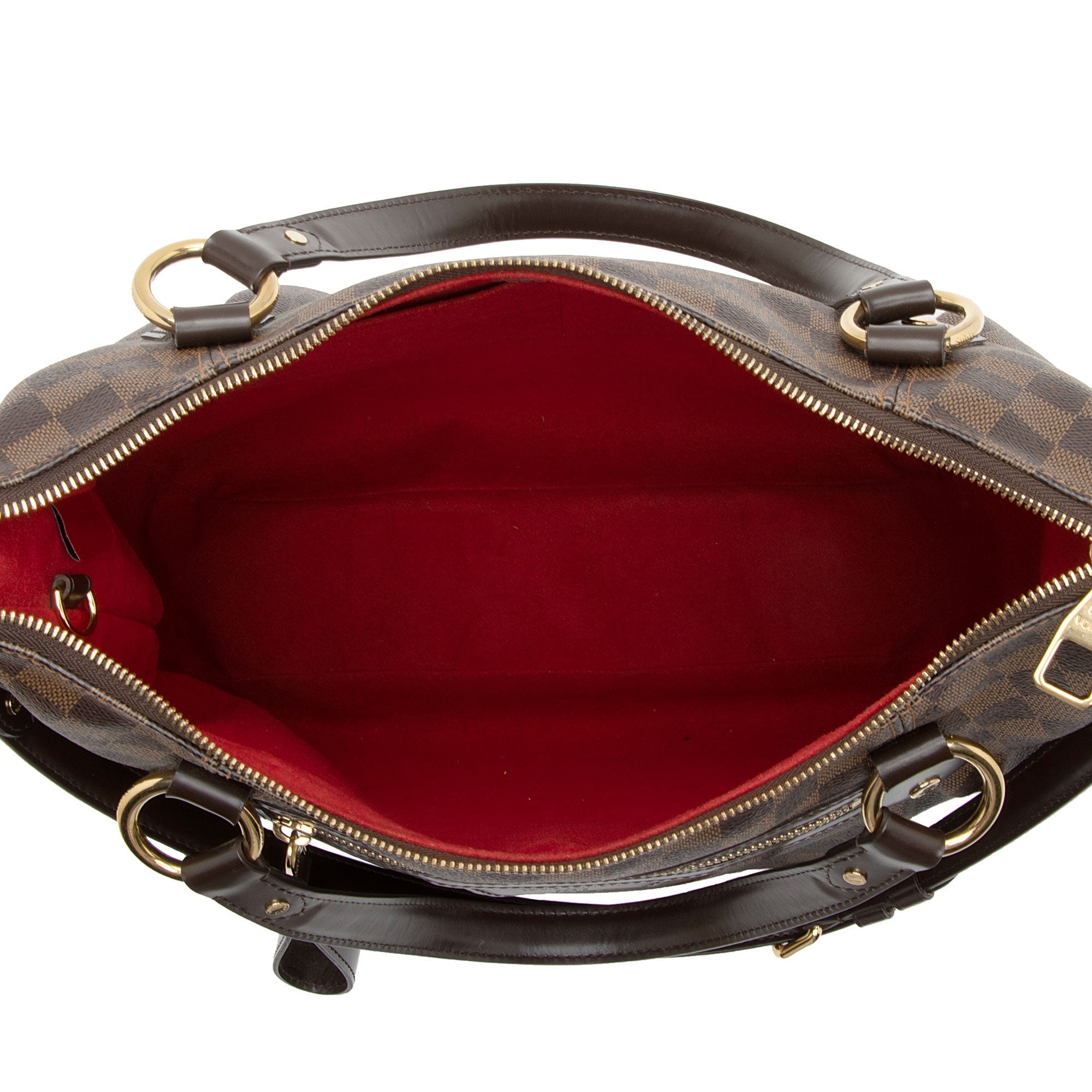 Louis Vuitton Damier Ebene Evora MM Shoulder Bag (SHF-wDevBc)