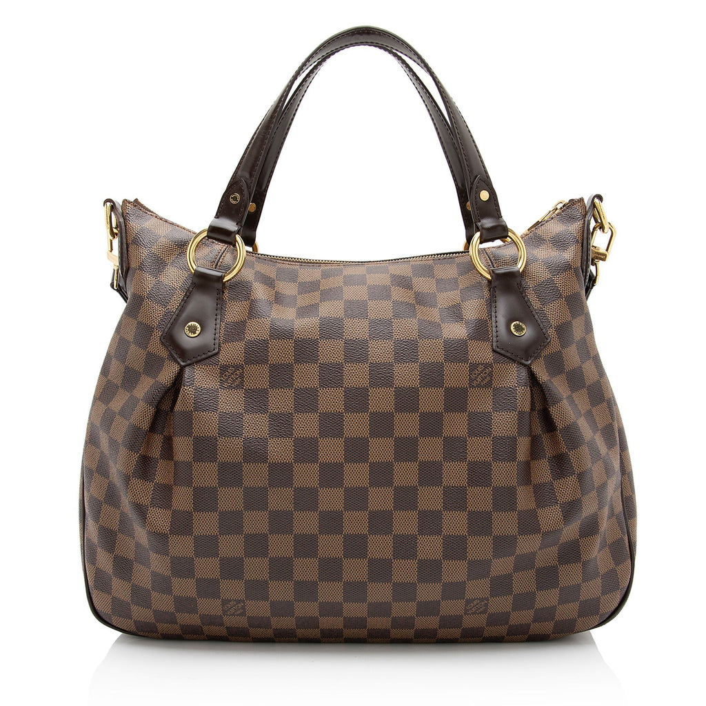 Louis Vuitton Damier Ebene Evora MM Shoulder Bag (SHF-nGGIn6)