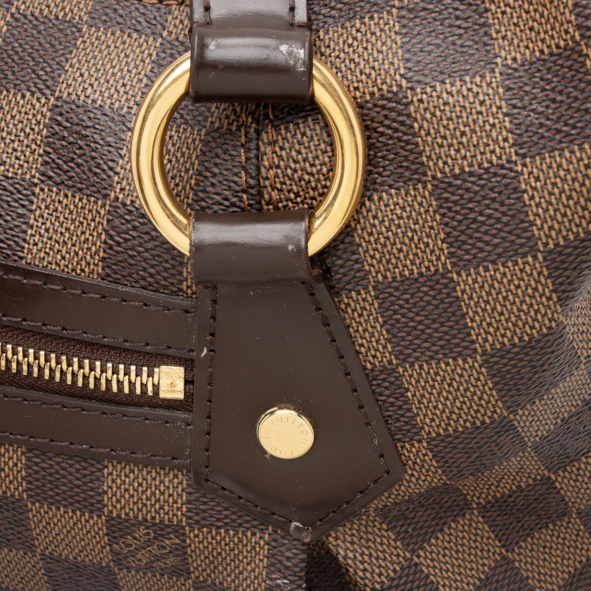 Louis Vuitton Damier Ebene Evora MM Shoulder Bag (SHF-nGGIn6)