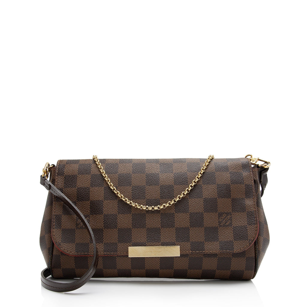 Louis Vuitton Damier Ebene Favorite MM Shoulder Bag (SHF-uhjOFW)