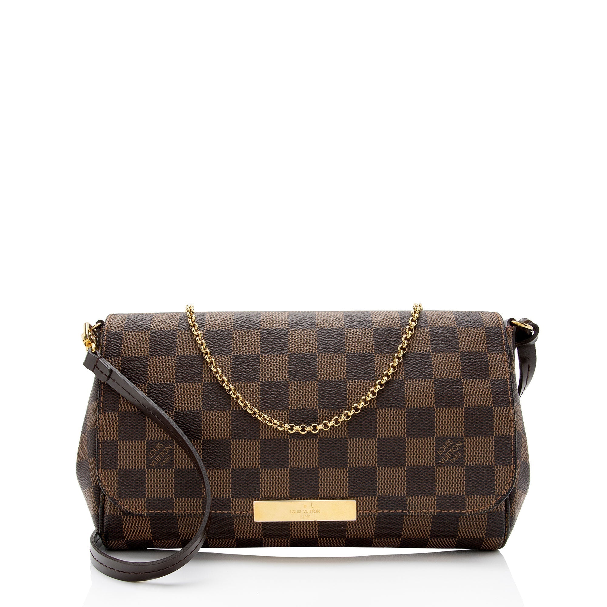 Louis Vuitton Damier Ebene Favorite MM Shoulder Bag (SHF-wPjeDv)